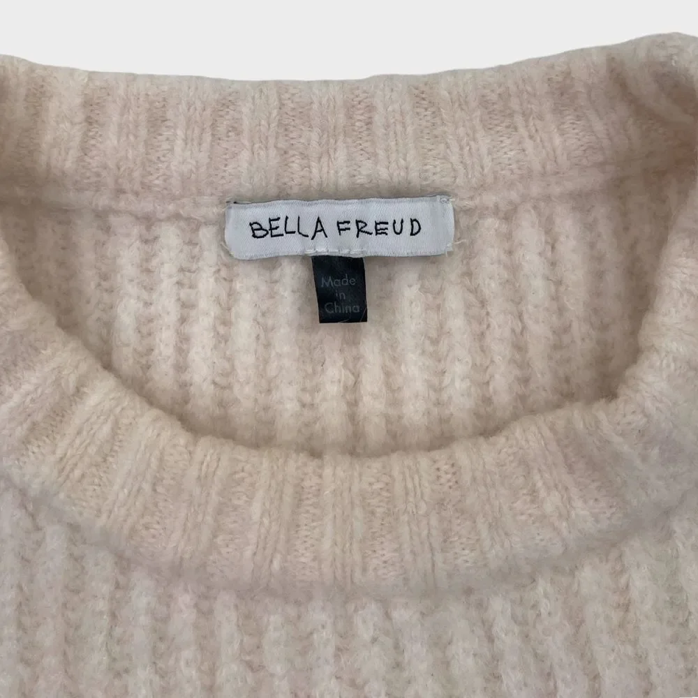 BELLA FREUD Hunky Dory Ribbed Knit Wool Sweater in Ivory Women's Size XS - Picture 6 of 14
